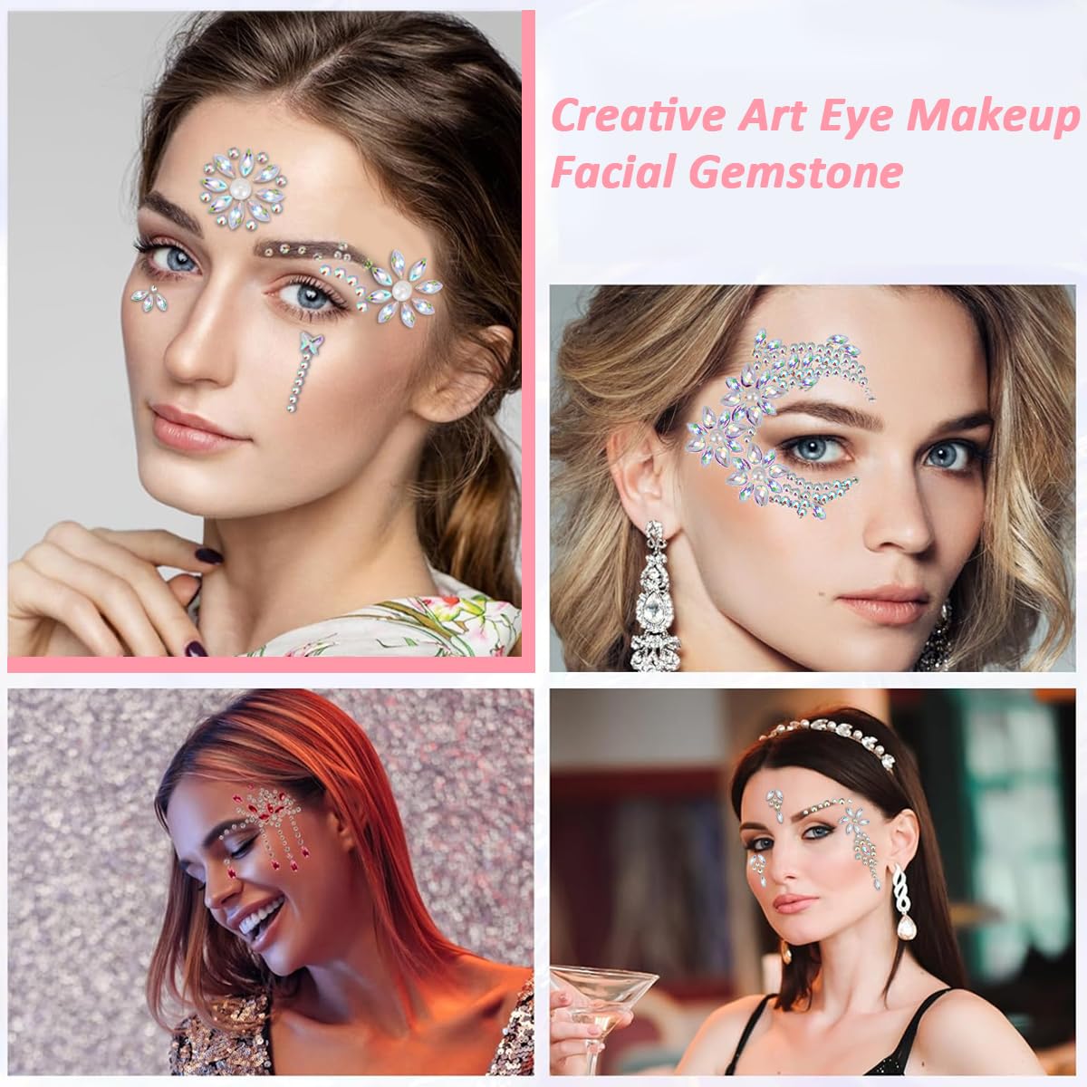 MAYCREATE Face Gems Rhinestone Face Decoration Jewelry Stickers For Women Girls, Mermaid's Tears Makeup Stickers Artist Temporary Eyes Decor Crystal Face Jewels for Festival, Party, Rave (Red) MAYCREATE Face Gems Rhinestone Face Decoration Jewelry Stickers For Women Girls, Mermaid's Tears Makeup Stickers Artist Temporary Eyes Decor Crystal Face Jewels for Festival, Party, Rave (Red)